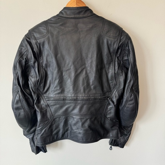 Harley Davidson FXRG Series 1 Black Leather Motorcycle Riding Jacket Size S - Picture 8 of 9
